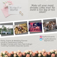 a flyer for a wedding and event planner